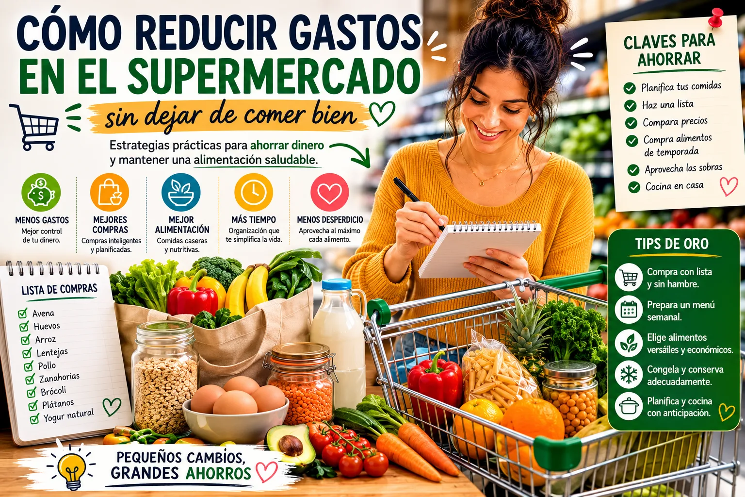 Cómo reducir gastos en el supermercado sin dejar de comer bien