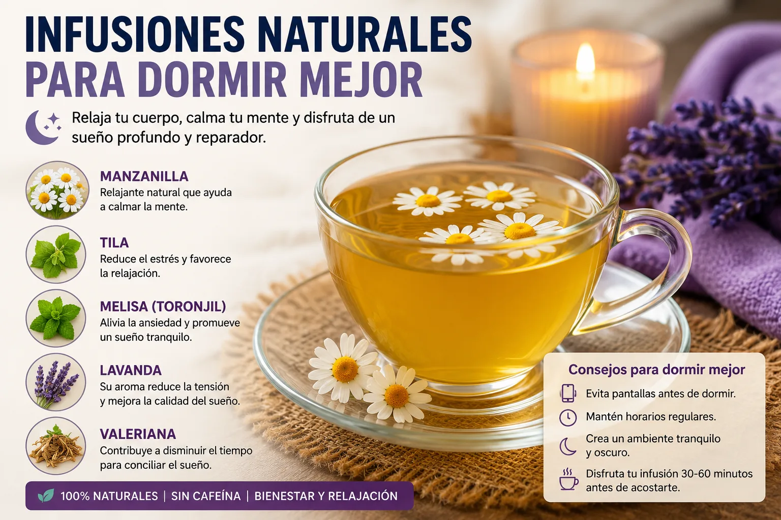 Infusiones naturales para dormir mejor