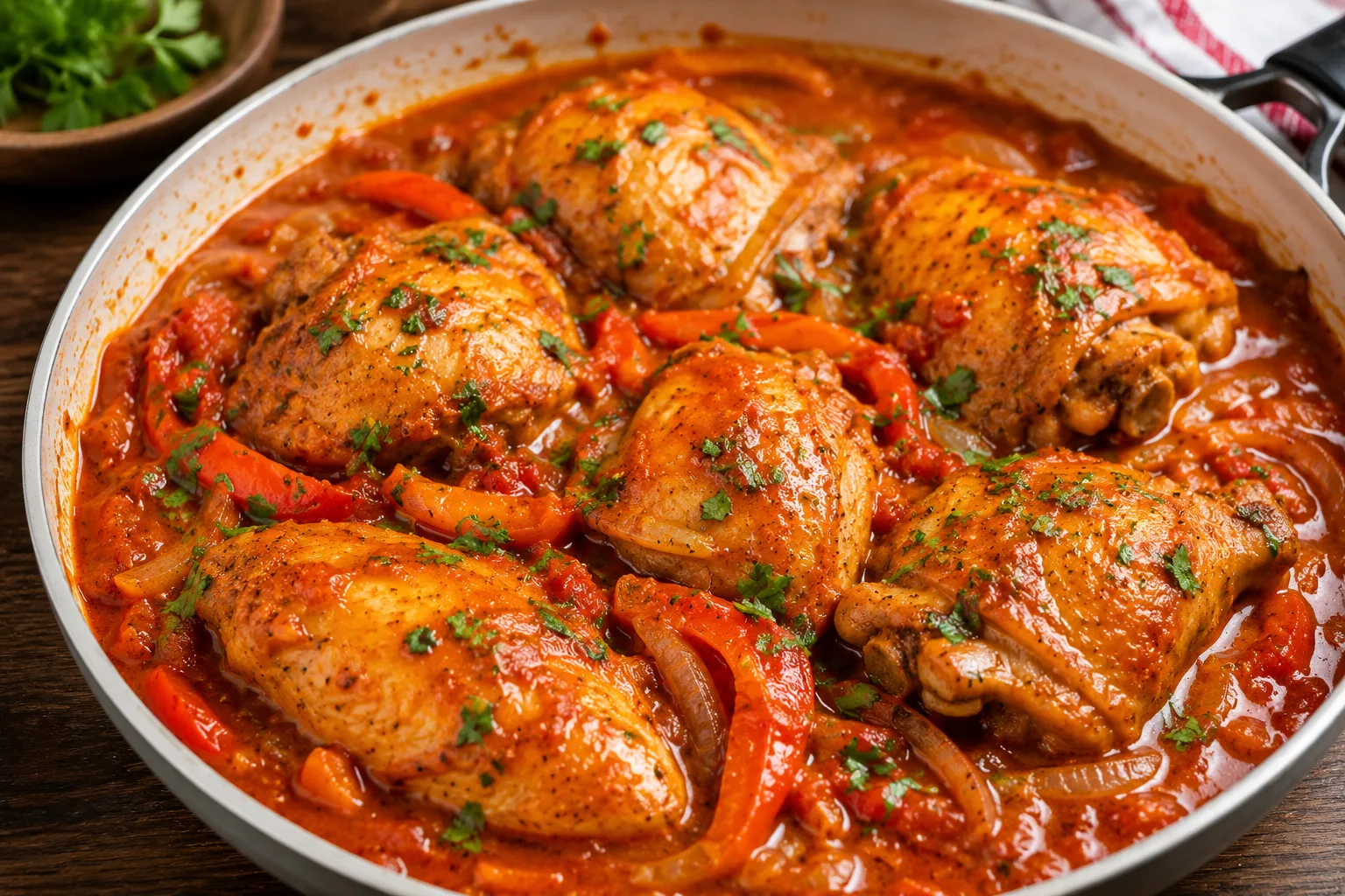 Pollo en salsa casera