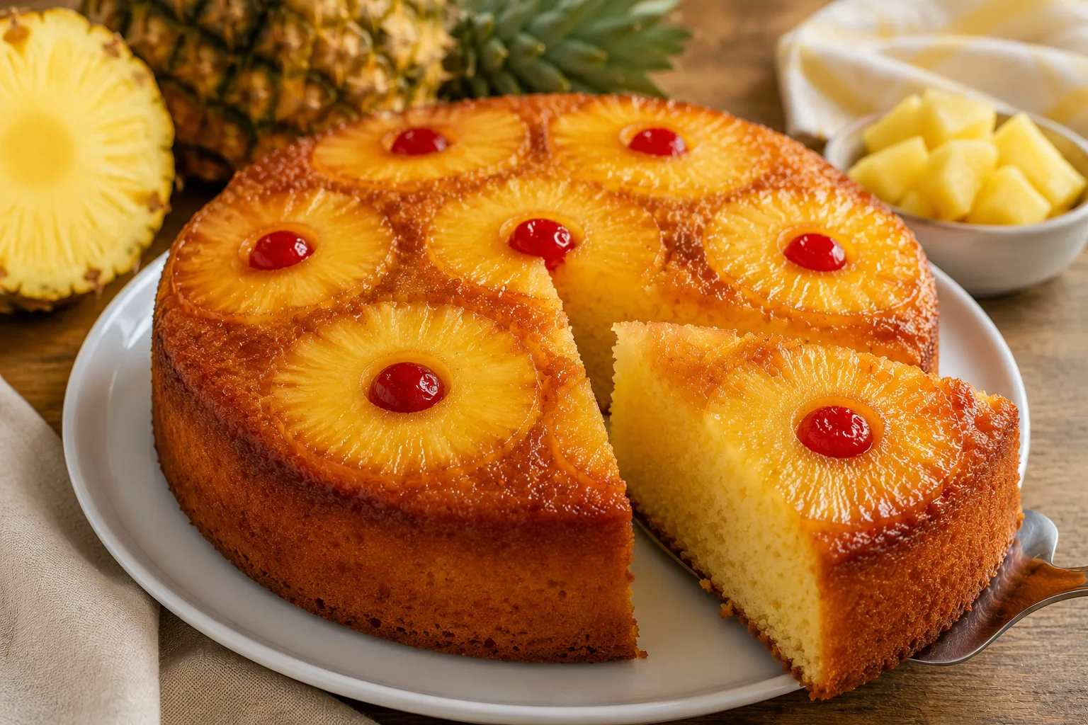 Tarta de piña fácil y húmeda